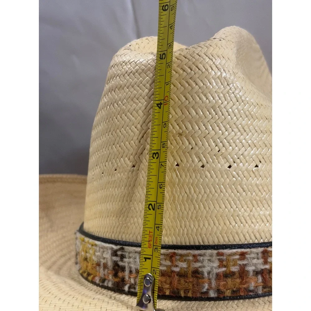 Stetson Road Runner Straw Cowboy Hat Mens 7 1/8 Tan  Bryantcote Finish
